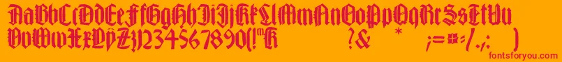 Happyfraxx Font – Red Fonts on Orange Background