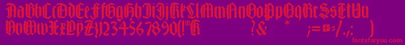 Police Happyfraxx – polices rouges sur fond violet