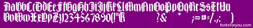 Happyfraxx-Schriftart – Weiße Schriften auf violettem Hintergrund