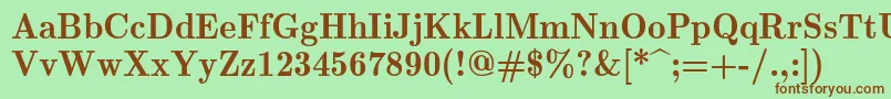 Lmromandemi10Regular Font – Brown Fonts on Green Background