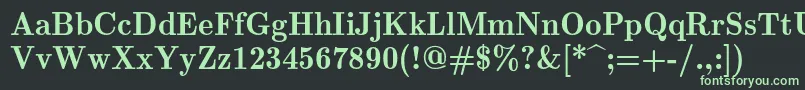 Lmromandemi10Regular Font – Green Fonts on Black Background