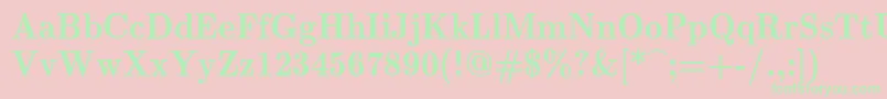 Lmromandemi10Regular Font – Green Fonts on Pink Background