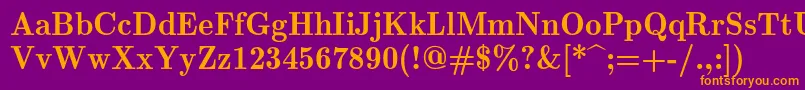 Lmromandemi10Regular Font – Orange Fonts on Purple Background