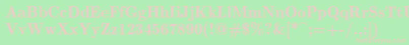 フォントLmromandemi10Regular – 緑の背景にピンクのフォント