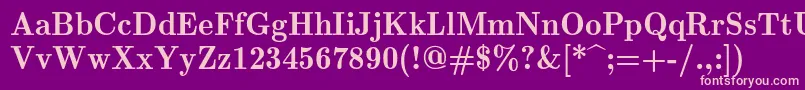 Lmromandemi10Regularフォントについての詳細 フォントLmromandemi10Regular – 紫の背景にピンクのフォント