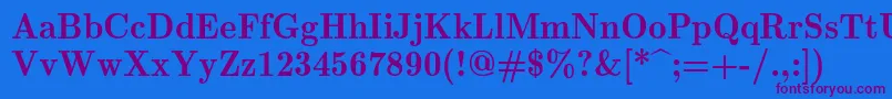 Lmromandemi10Regular Font – Purple Fonts on Blue Background