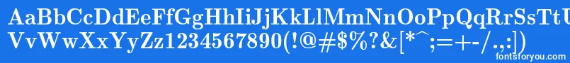 Lmromandemi10Regular Font – White Fonts on Blue Background