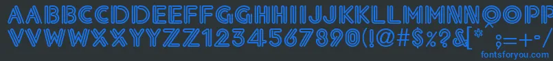 Eklesiastic Font – Blue Fonts on Black Background