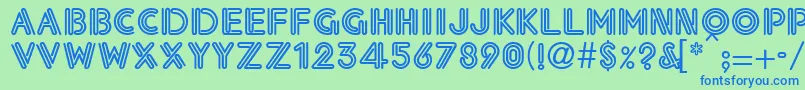 Eklesiastic Font – Blue Fonts on Green Background