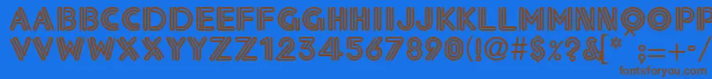 Police Eklesiastic – polices brunes sur fond bleu