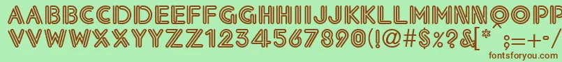 Шрифт Eklesiastic – коричневые шрифты на зелёном фоне