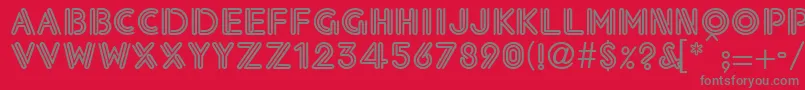 Eklesiastic-Schriftart – Graue Schriften auf rotem Hintergrund