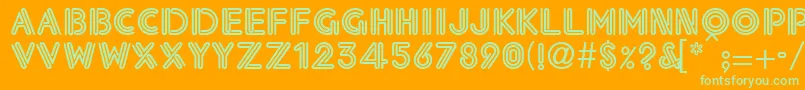 Eklesiastic Font – Green Fonts on Orange Background