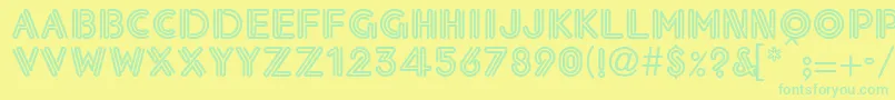 Eklesiastic Font – Green Fonts on Yellow Background