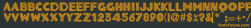 Eklesiastic Font – Orange Fonts on Black Background