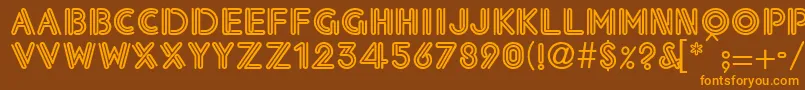 Eklesiastic Font – Orange Fonts on Brown Background