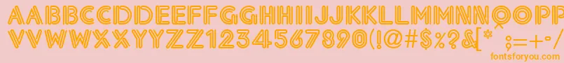 Eklesiastic Font – Orange Fonts on Pink Background