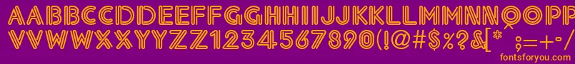Eklesiastic Font – Orange Fonts on Purple Background