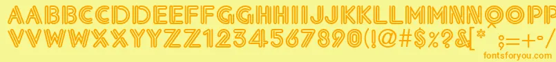 Eklesiastic Font – Orange Fonts on Yellow Background