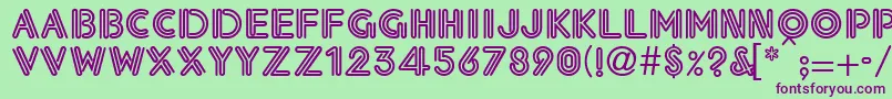 Eklesiastic Font – Purple Fonts on Green Background