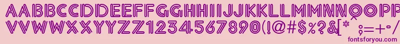 Eklesiastic-Schriftart – Violette Schriften auf rosa Hintergrund