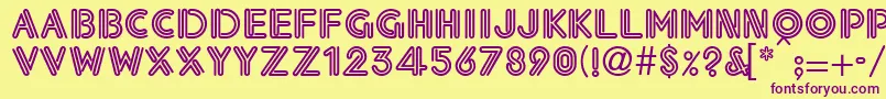 Eklesiastic Font – Purple Fonts on Yellow Background