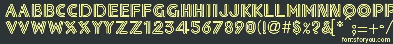 Eklesiastic-Schriftart – Gelbe Schriften auf schwarzem Hintergrund