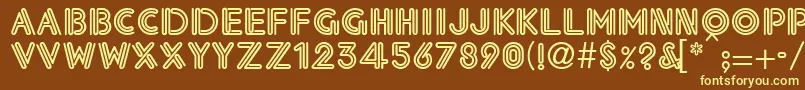 Eklesiastic Font – Yellow Fonts on Brown Background