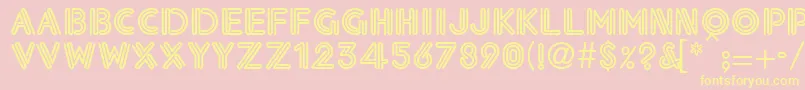 Eklesiastic Font – Yellow Fonts on Pink Background