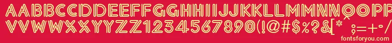 Eklesiastic Font – Yellow Fonts on Red Background