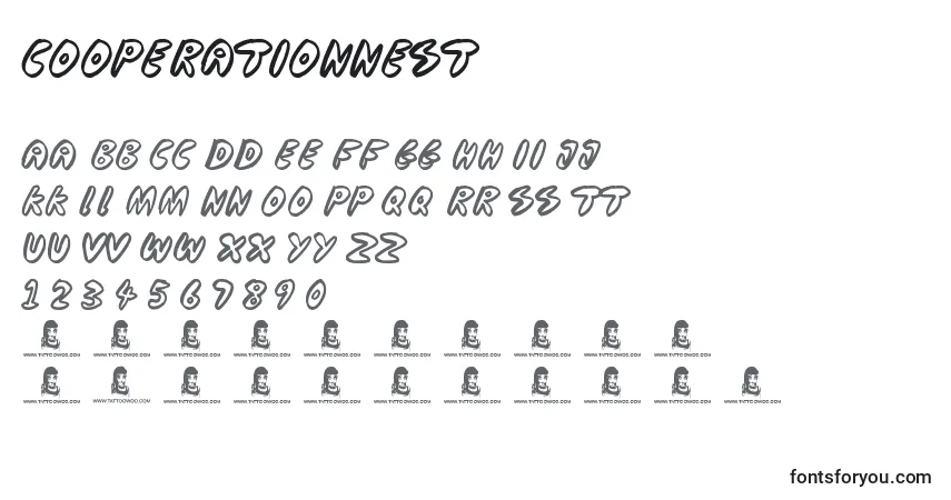 Fuente CooperationNest - alfabeto, números, caracteres especiales
