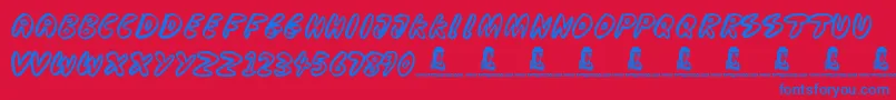 CooperationNest Font – Blue Fonts on Red Background