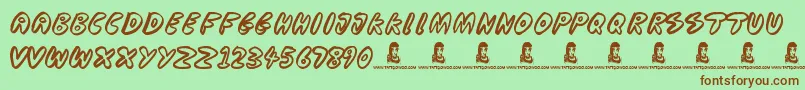 CooperationNest Font – Brown Fonts on Green Background