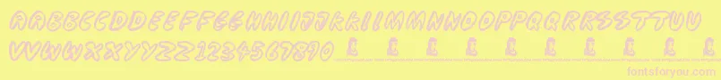 CooperationNest Font – Pink Fonts on Yellow Background