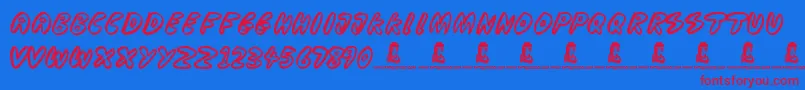 CooperationNest Font – Red Fonts on Blue Background