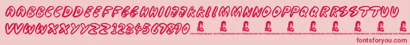 CooperationNest Font – Red Fonts on Pink Background