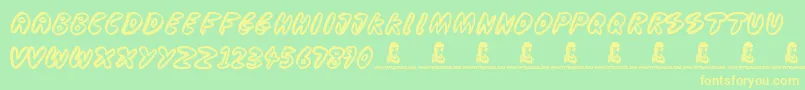 CooperationNest Font – Yellow Fonts on Green Background