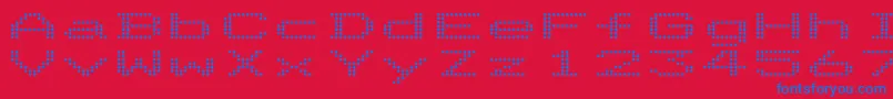 DotriceExpanded Font – Blue Fonts on Red Background