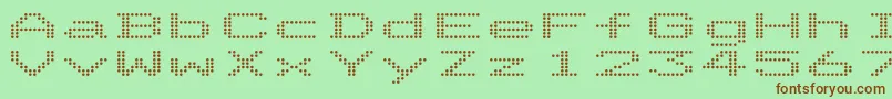 Шрифт DotriceExpanded – коричневые шрифты на зелёном фоне