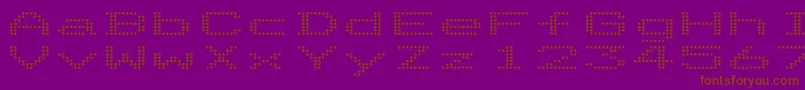 DotriceExpanded-fontti – ruskeat fontit violetilla taustalla