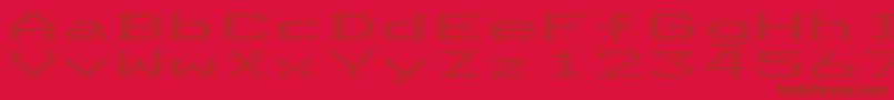 DotriceExpanded Font – Brown Fonts on Red Background
