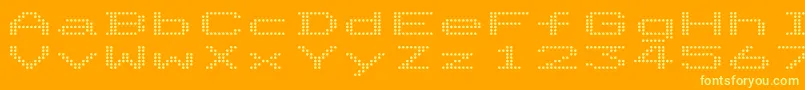 DotriceExpanded Font – Yellow Fonts on Orange Background