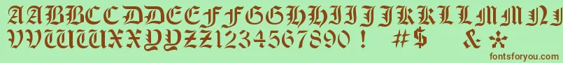 More about OldeStencil Font OldeStencil Font – Brown Fonts on Green Background