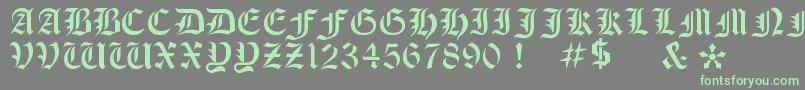 Шрифт OldeStencil – зелёные шрифты на сером фоне