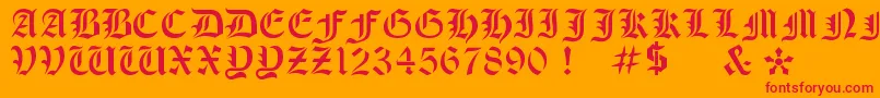 Шрифт OldeStencil – красные шрифты на оранжевом фоне