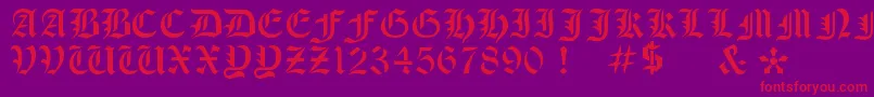 More about OldeStencil Font OldeStencil Font – Red Fonts on Purple Background