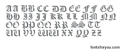 Überblick über die Schriftart OldeStencil