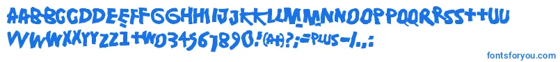 Damsterdam-fontti – siniset fontit valkoisella taustalla