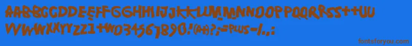 Шрифт Damsterdam – коричневые шрифты на синем фоне