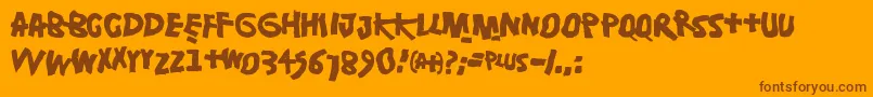 Шрифт Damsterdam – коричневые шрифты на оранжевом фоне